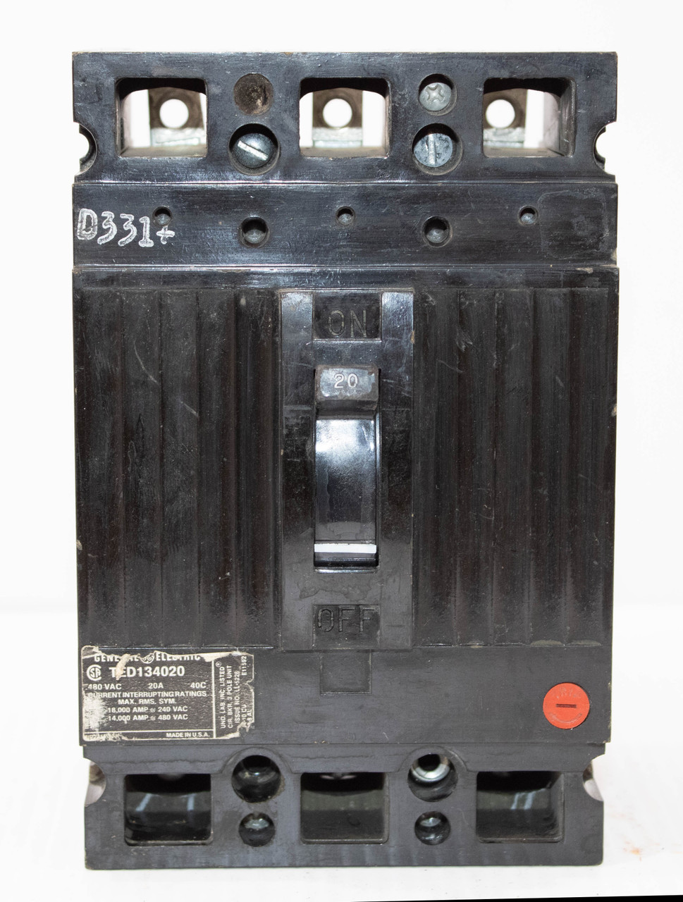 General Electric TED134020 Breaker 20A 480V 3P 14KA