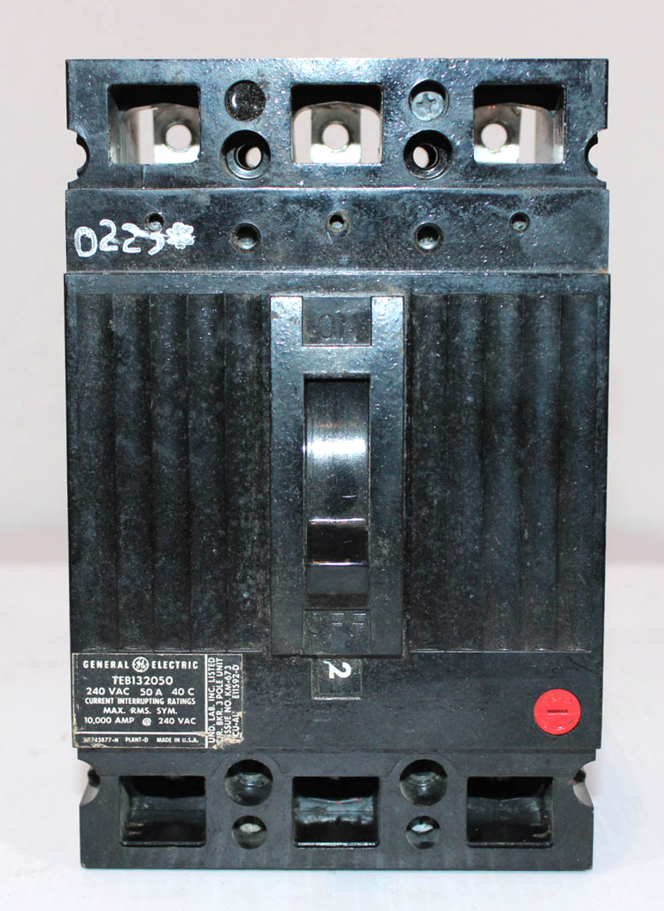 General Electric TEB132050 Breaker 50A 240V 3P 10KA