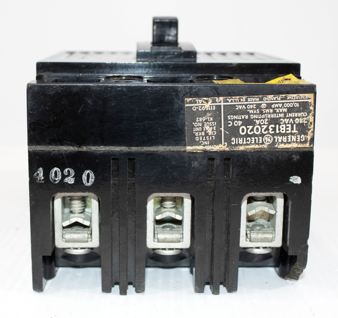 General Electric TEB132020 Breaker 20A 240V 3P 10KA