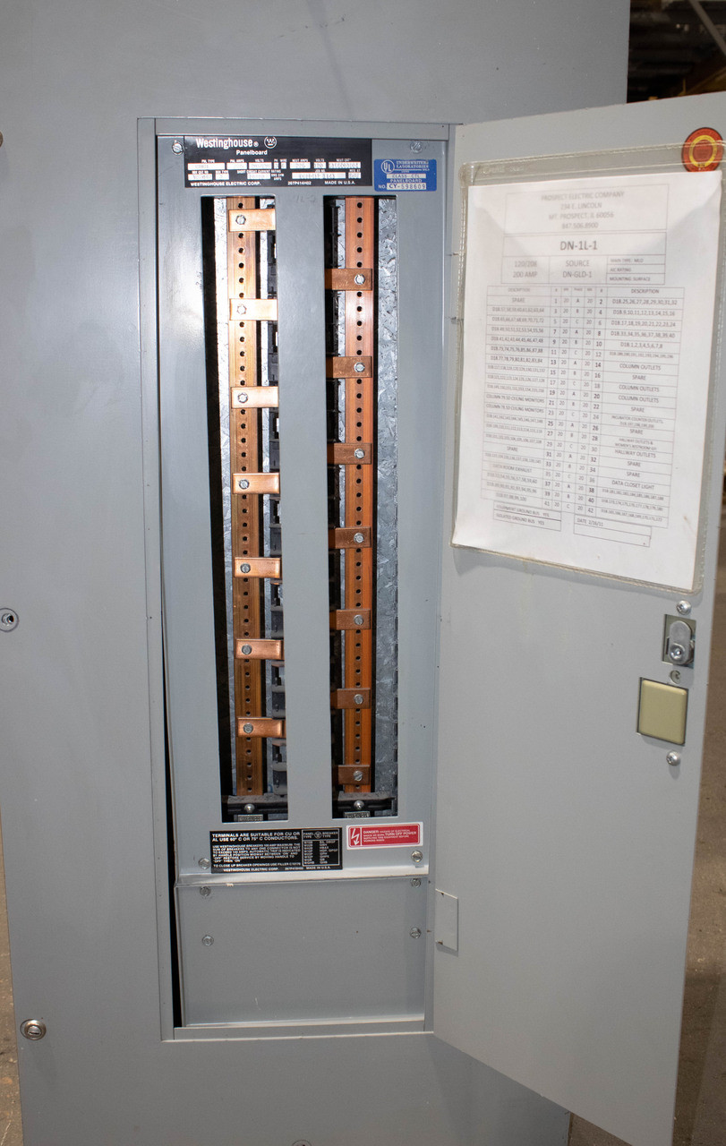 Westinghouse YS2042 Main Lug Breaker Panel 225A 208Y/120V 3PH 10kA 4W