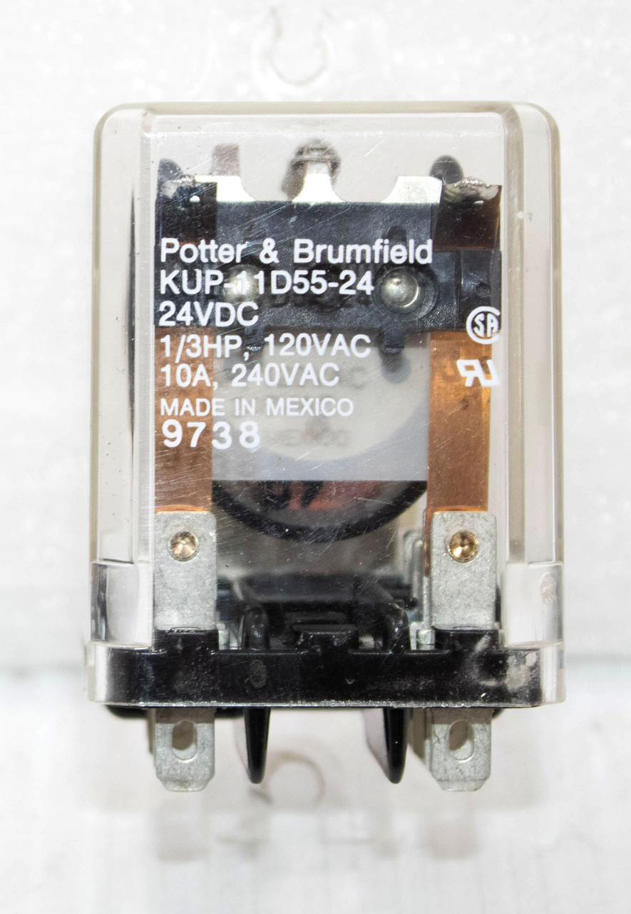 Potter & Brumfield KUP-11D55-24 Power Relays 24VDC  3A 1/2HP 600VAC Plug-In