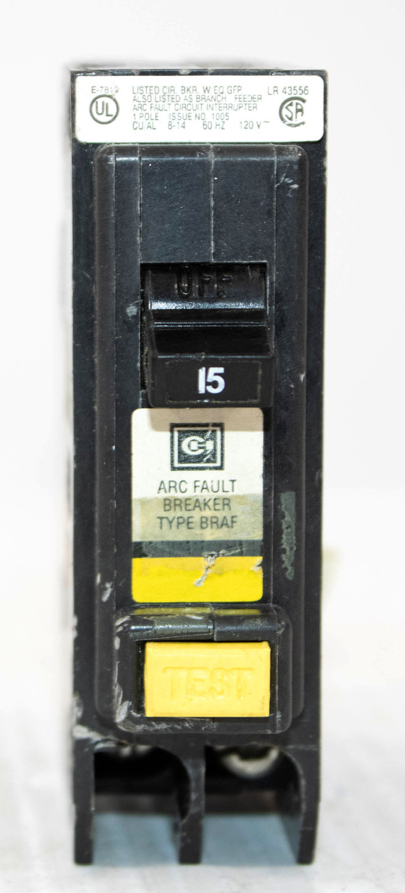 Cutler Hammer BRC115AF Arc Fault Breaker 15A 120V 1P 10KA AFCI