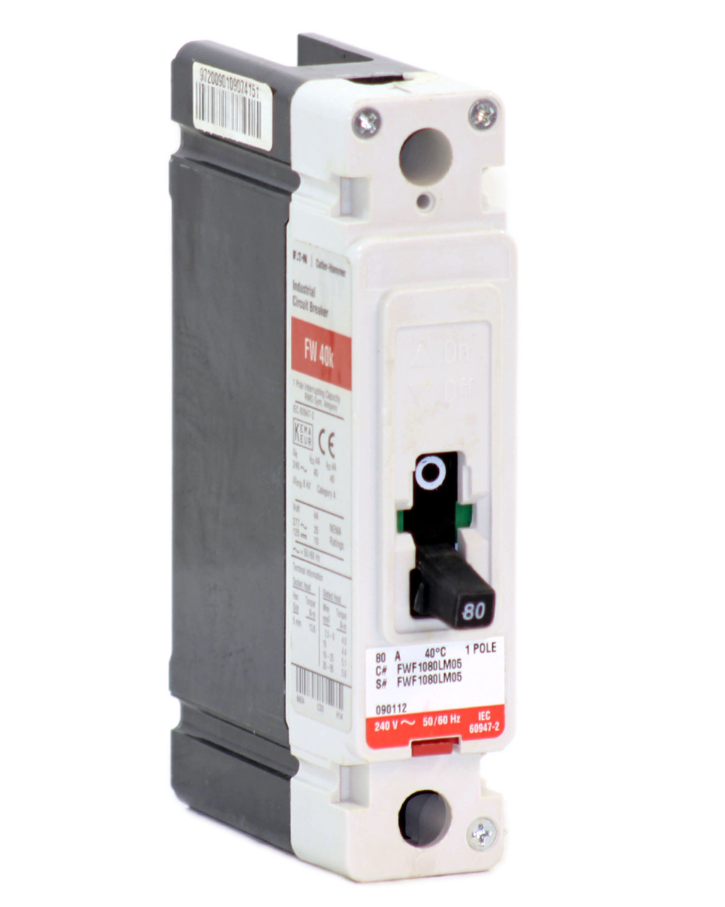 Eaton FWF1080LM05 Breaker 80A 240V 1P 25kA Cutler Hammer