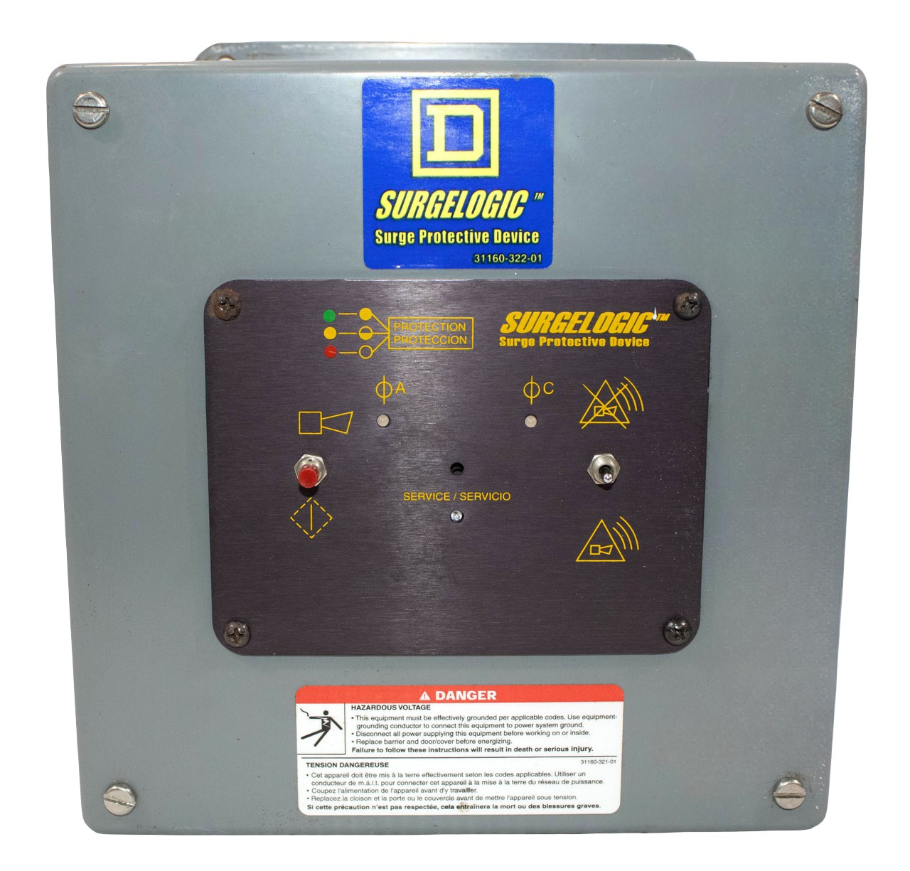 Square D TVS1XT24A Surge Suppressor 240V 1PH 3W 200kA SurgeLogic