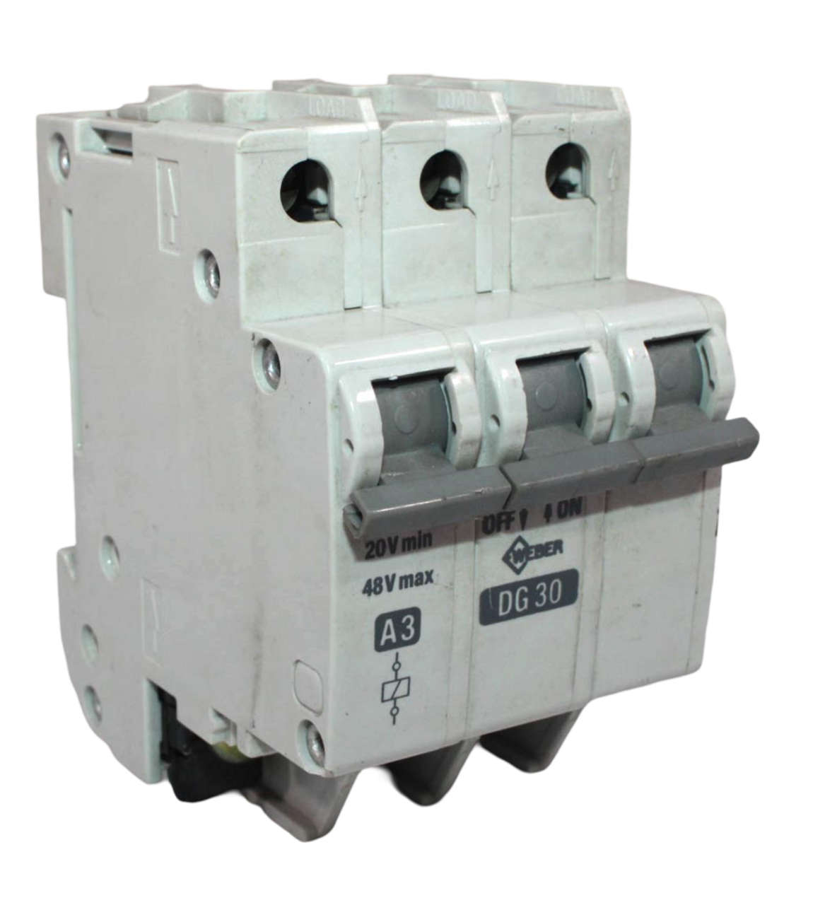 Weber AS168B-2 DG30 Breaker 3A 48V 3P Din Rail