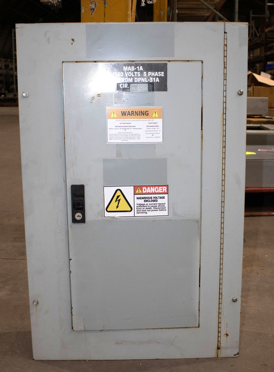 General Electric AQF3301AB Breaker Panel + Panelboard 125A 240V 3PH AB31B AF31SD