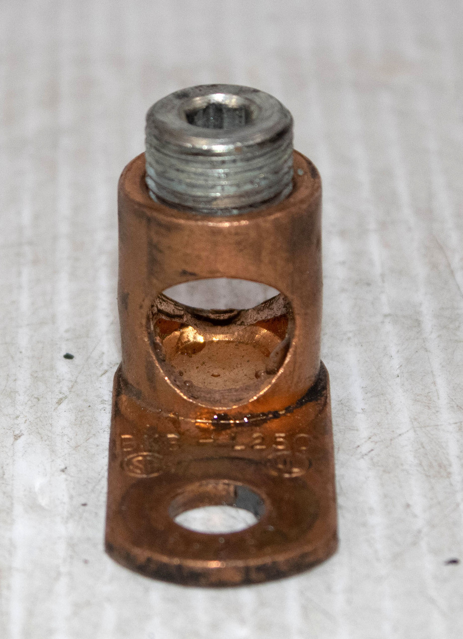 Blackburn L250 Copper Screw Lug 6-250 kcmil Stranded 1-Hole Single Barrel
