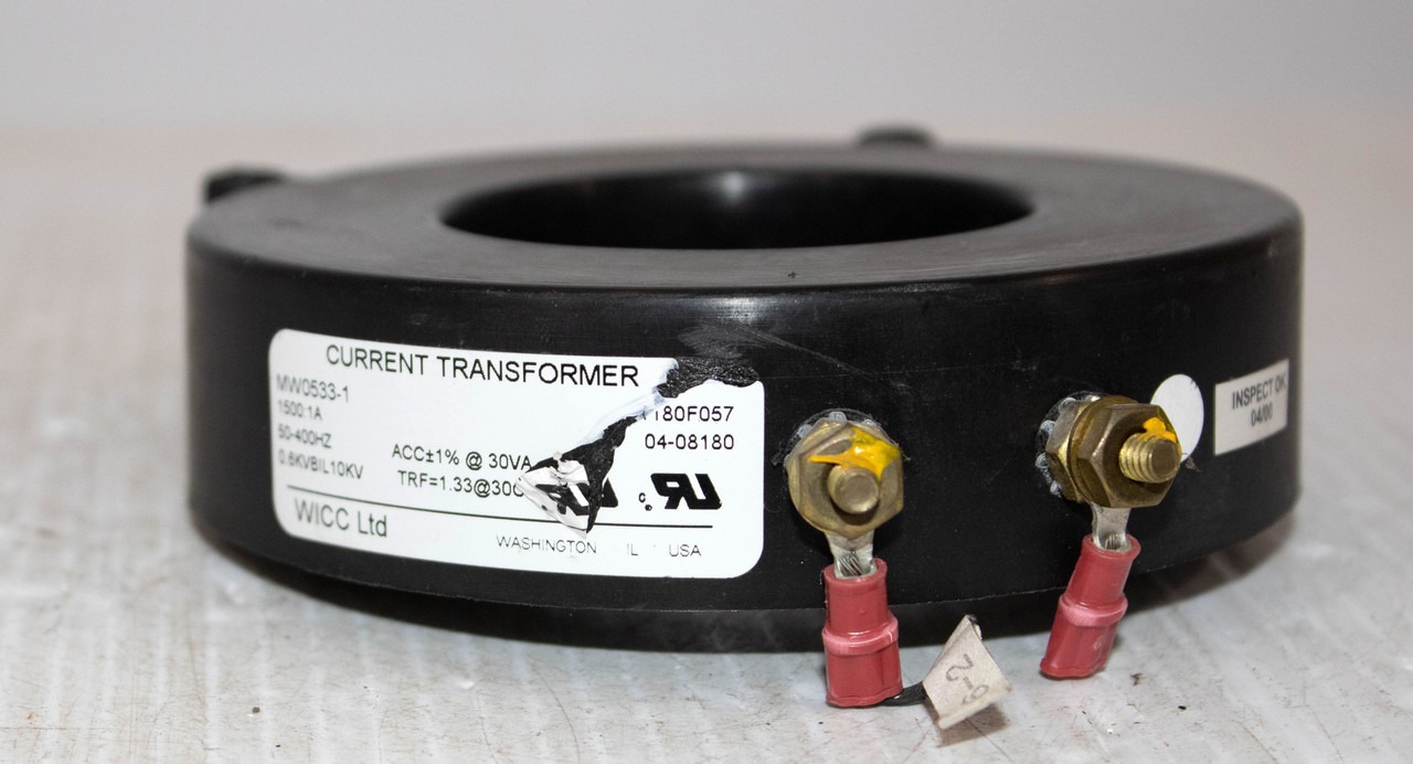 WICC MW0533-1 Current Transformer 1180F057 1500:1A 50-400HZ 0.6KVBIL10KV