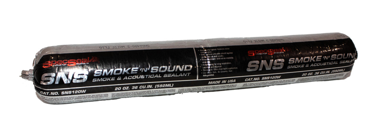 SNS SNS120W Smoke Acoustical Sealant 20oz White Water Resistant Firestop Product