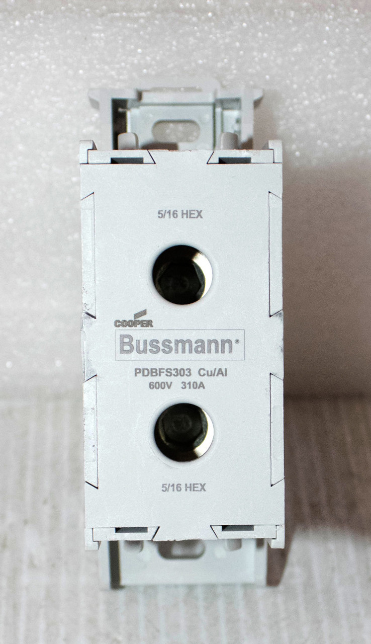 Bussmann PDBFS303 Power Distribution Block 600V 310A 200KA DIN rail Terminal Connector