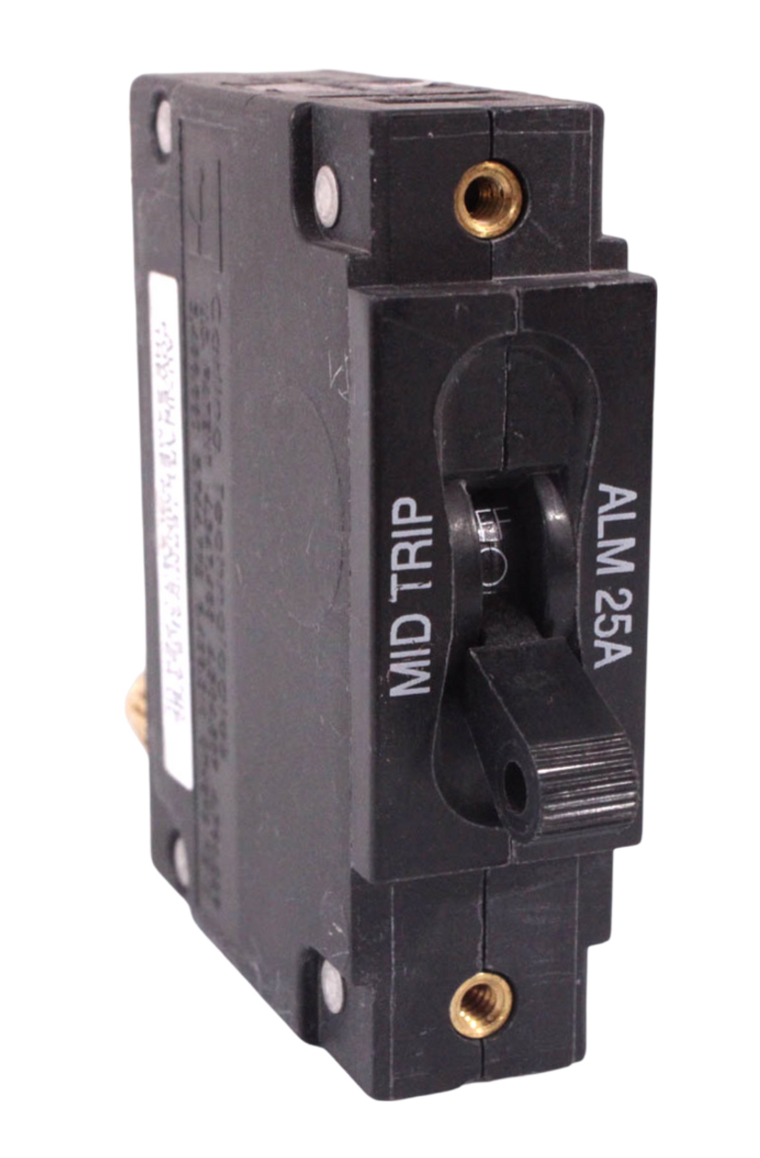 Carling CT1-X0-24-962-A21-MJ Breaker 25A 80VDC Single Pole 10kA Delay 12