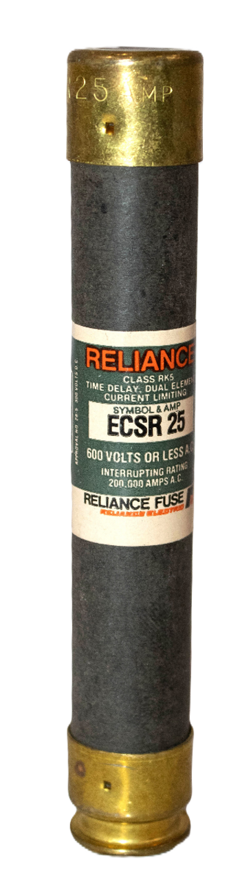 Reliance ECSR25 Fuse 25A 600V 200kA Class RK5 Time Delay Dual Element