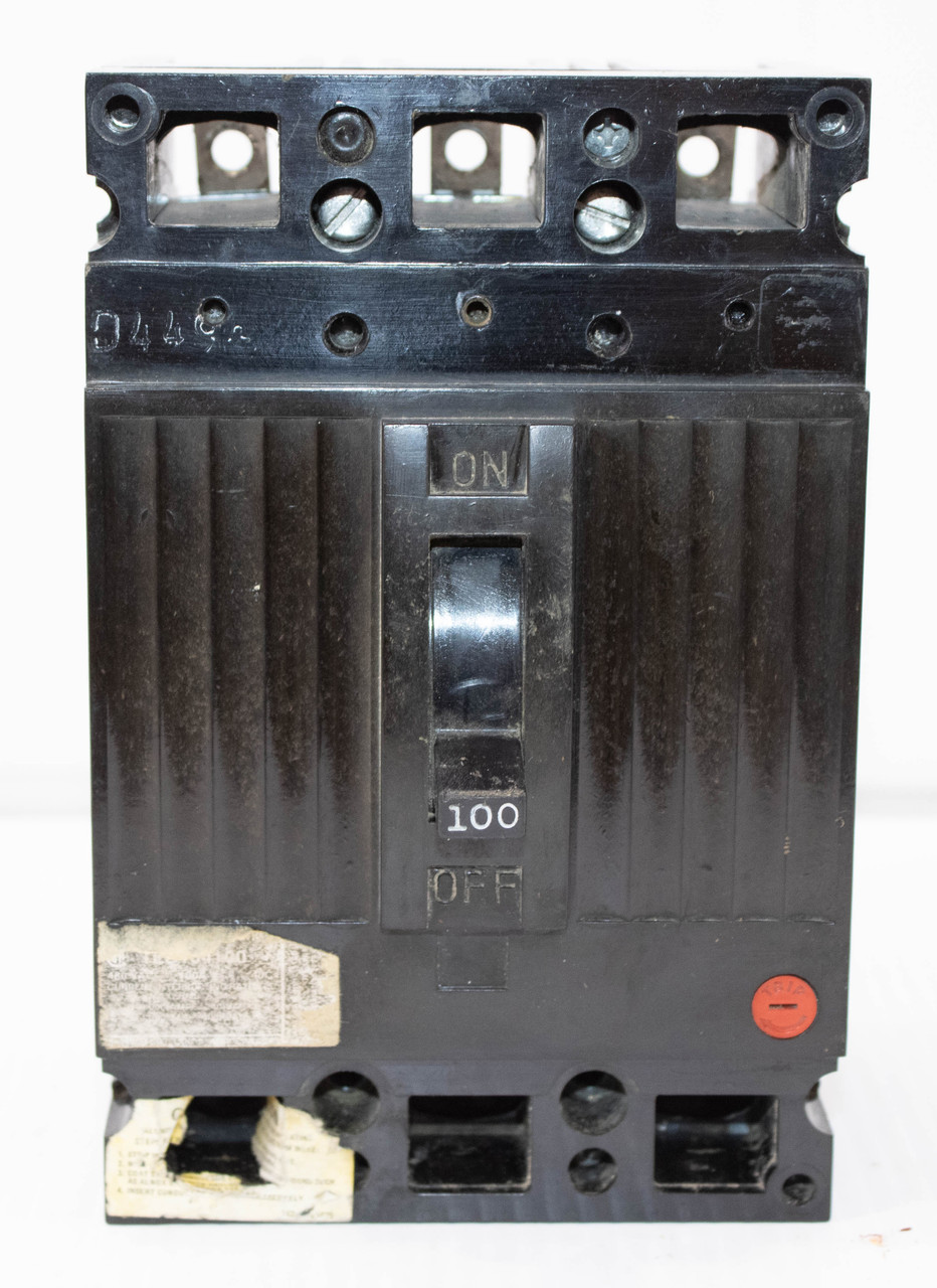General Electric TED134100 Breaker 100A 480V 3P 14KA .
