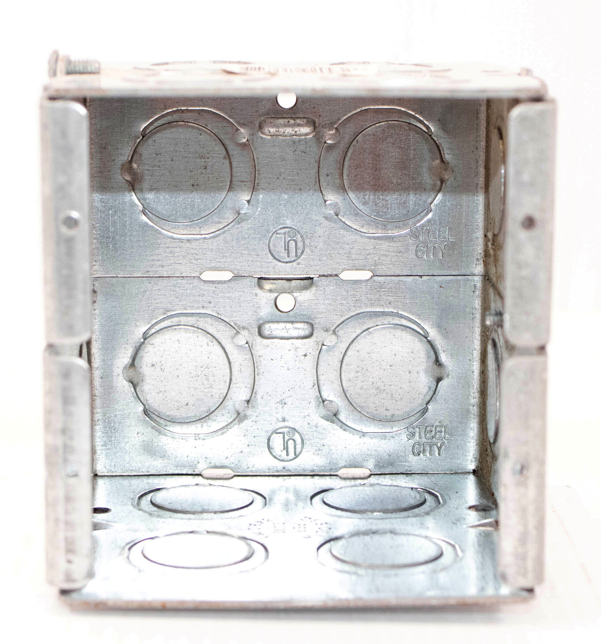 Steel City GW-235-G Masonry Box 2-Gang 3-1/2 Deep Galvanized Steel