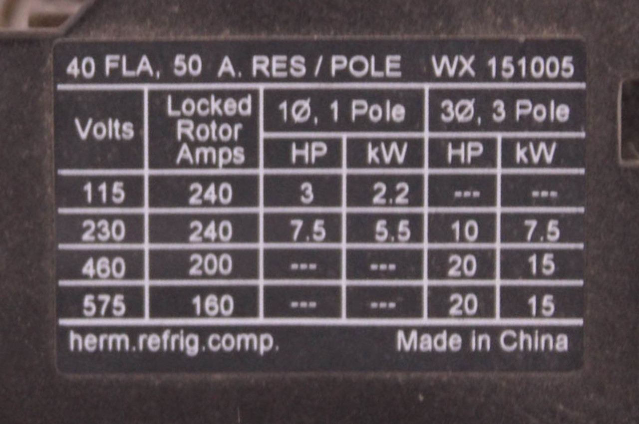 Eaton C25DNF340 Contactor 40A 3P coil 24V 50/60Hz Series E1