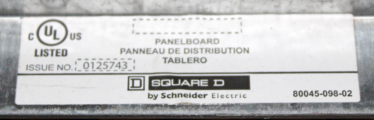 Square D NQ 294403490610001 Panelboard Interior 208Y/120V 3P 4W W/ JDM36250 Breaker