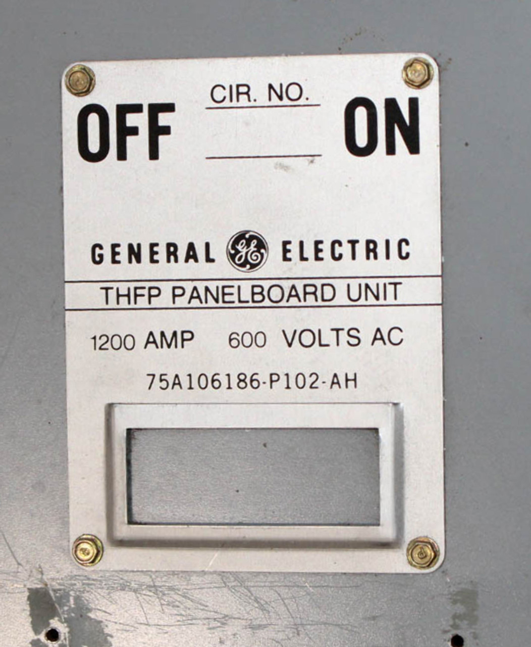 General Electric THFP368 Fusible Panelboard Switch 1200A 600V 3Ph Type 1 Enclosure