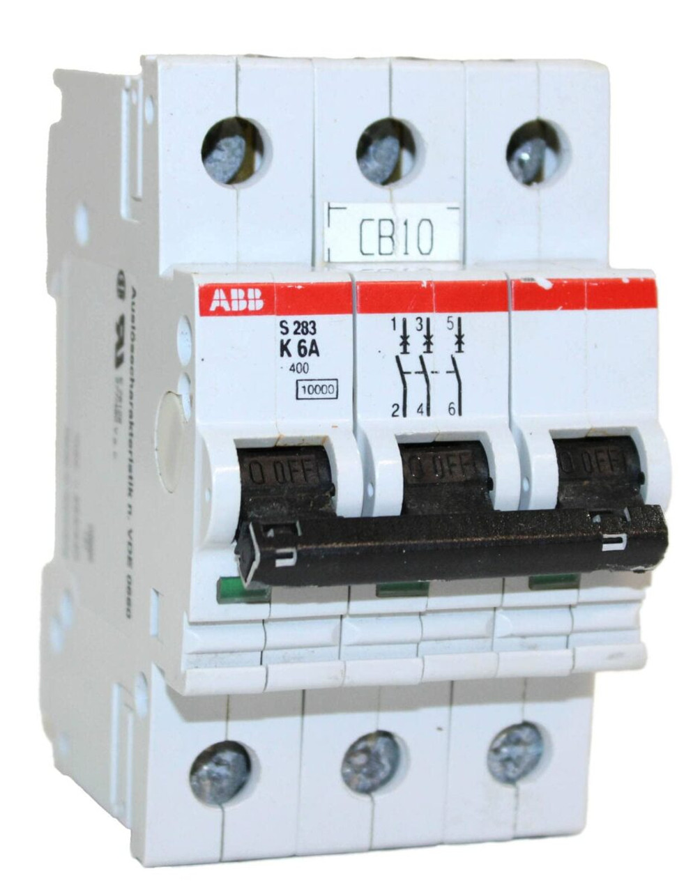 ABB S283 K6A Breaker 6A 277/480V 3P Din Rail