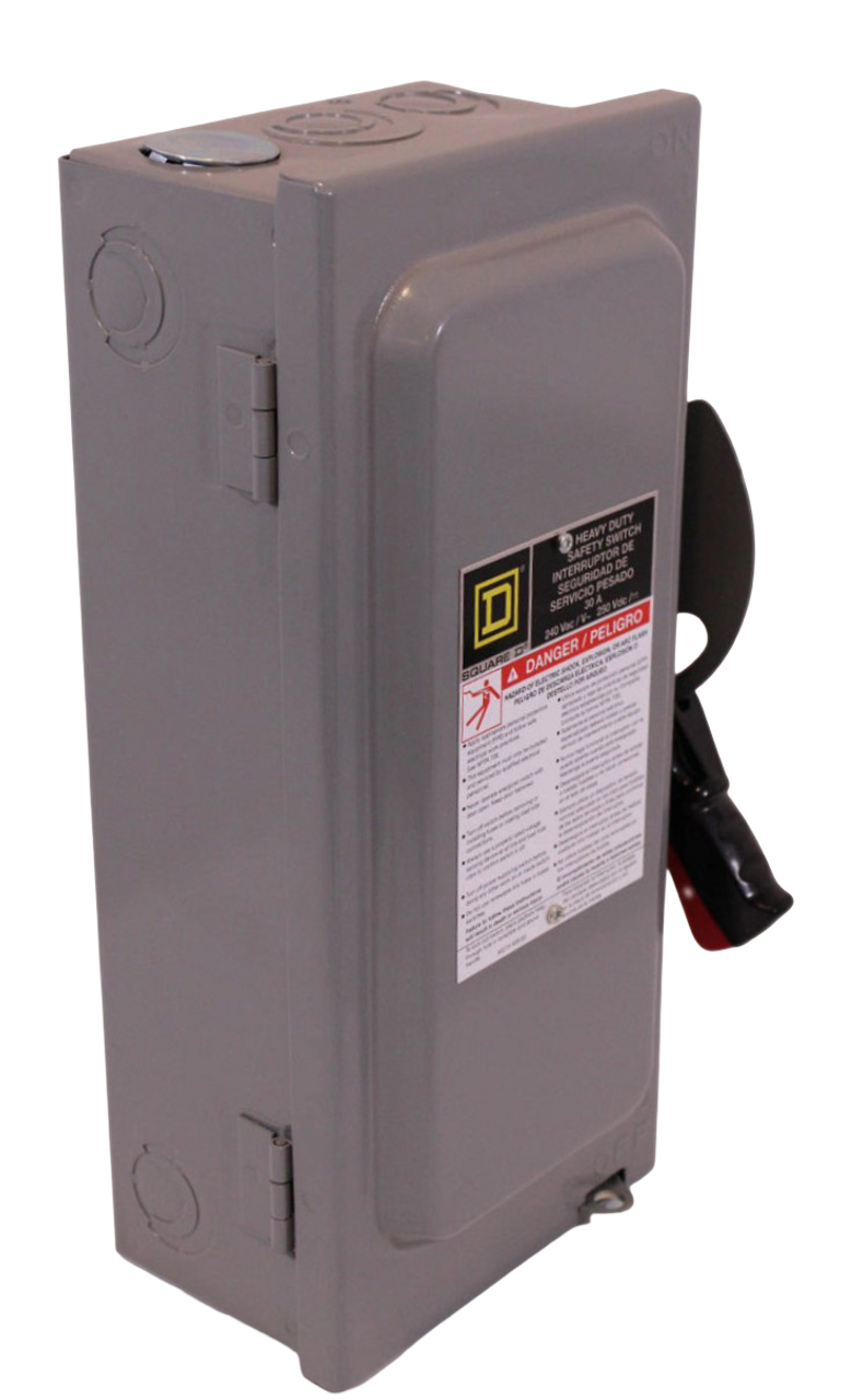 Square D H321N Fusible Disconnect | 30A | 240V | 3-Pole 4-Wire | NEMA 1 | Heavy Duty