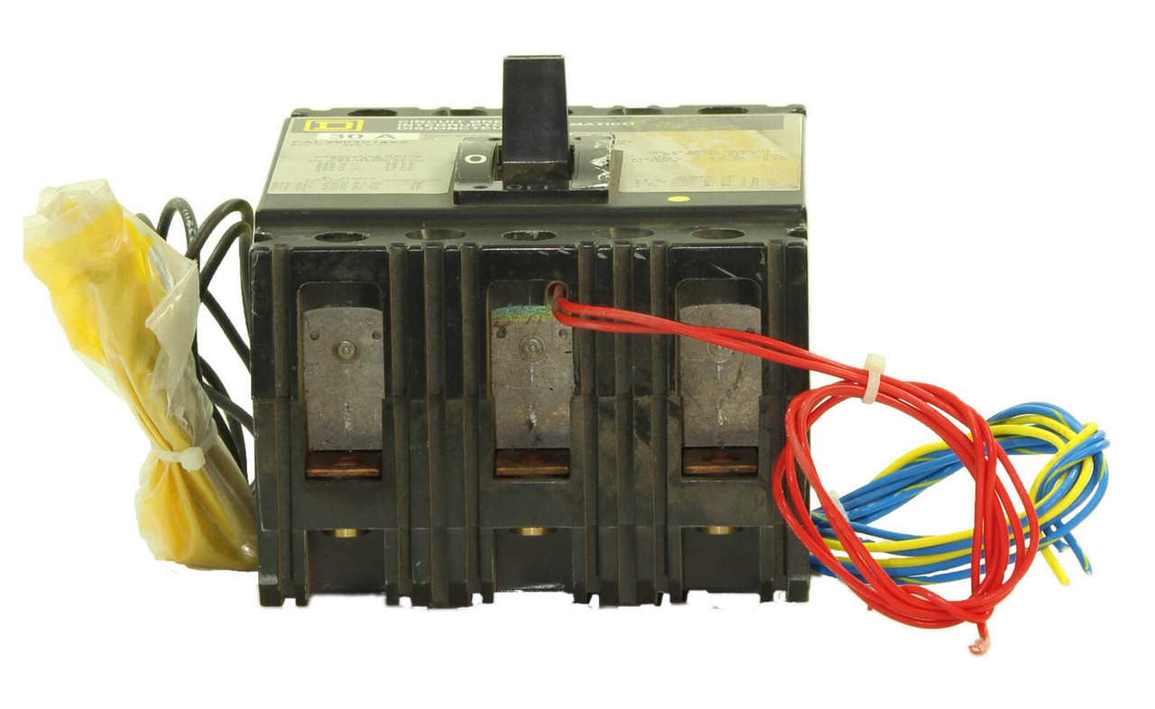 Square D FAL360301395 Breaker 30A 600V 3P 14kA with Auxiliary + Shunt + Alarm