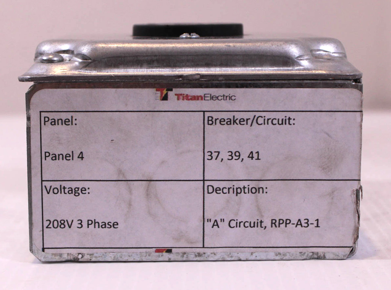 Titan Electric 4 x 4 Sqaure Electrical Outlet Box with NEMA L15-80-R Receptable 80A 250V