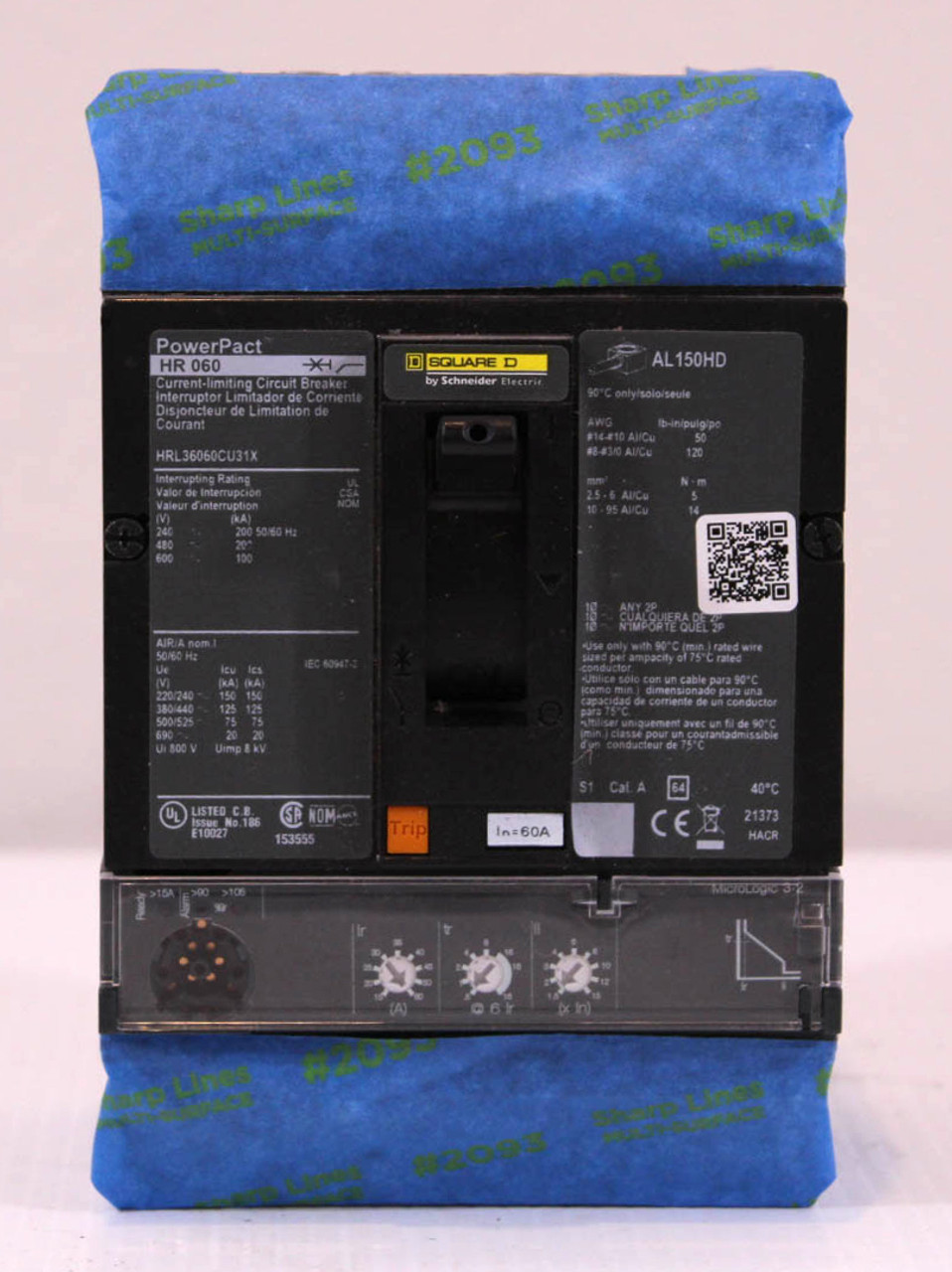 Square D HRL36060CU31X HR060 Power Pact 60A 600V 3P
