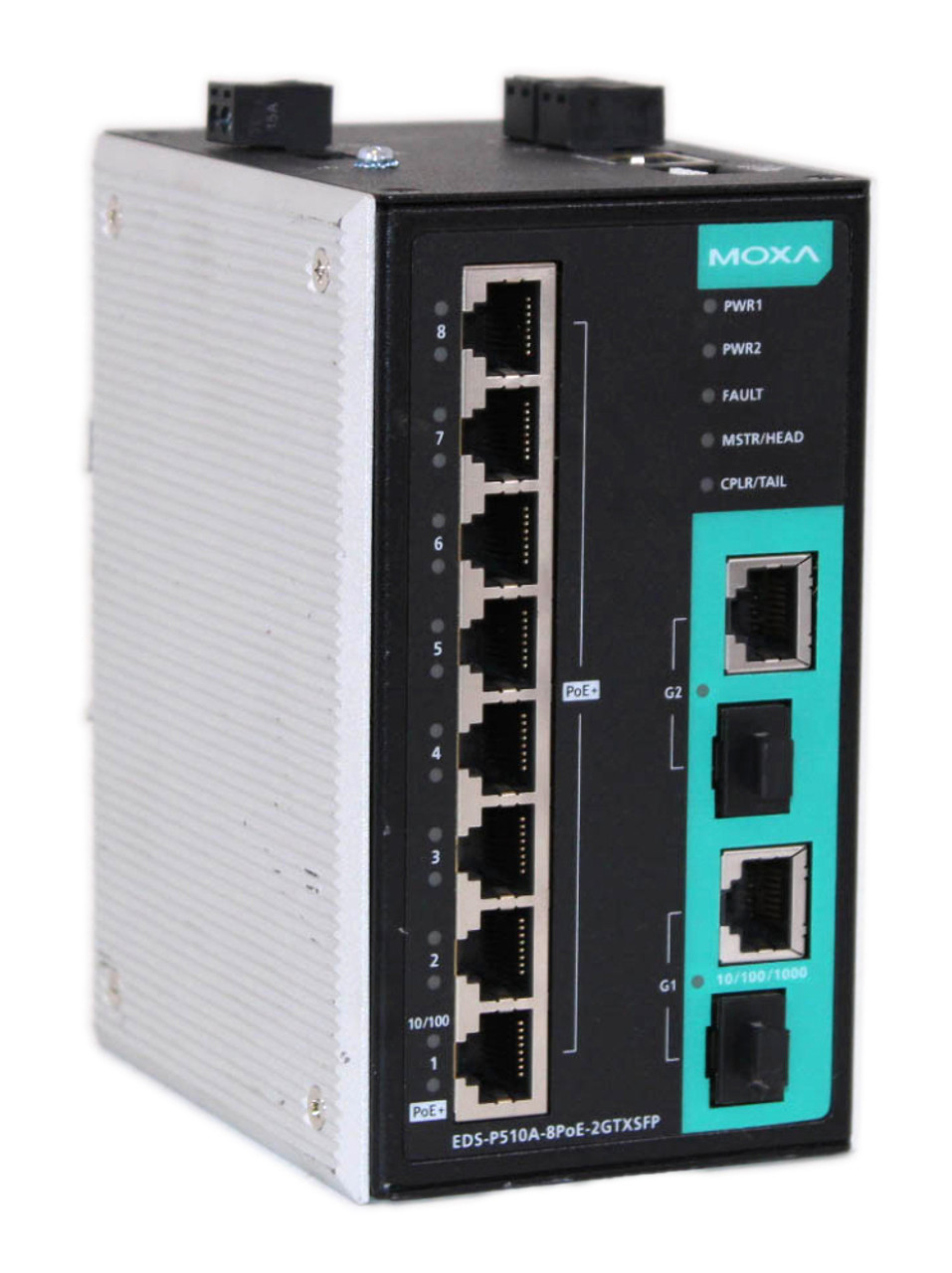 Moxa EDSP510A8PoE2GTXSFP Industrial Network Switch 8 Port
