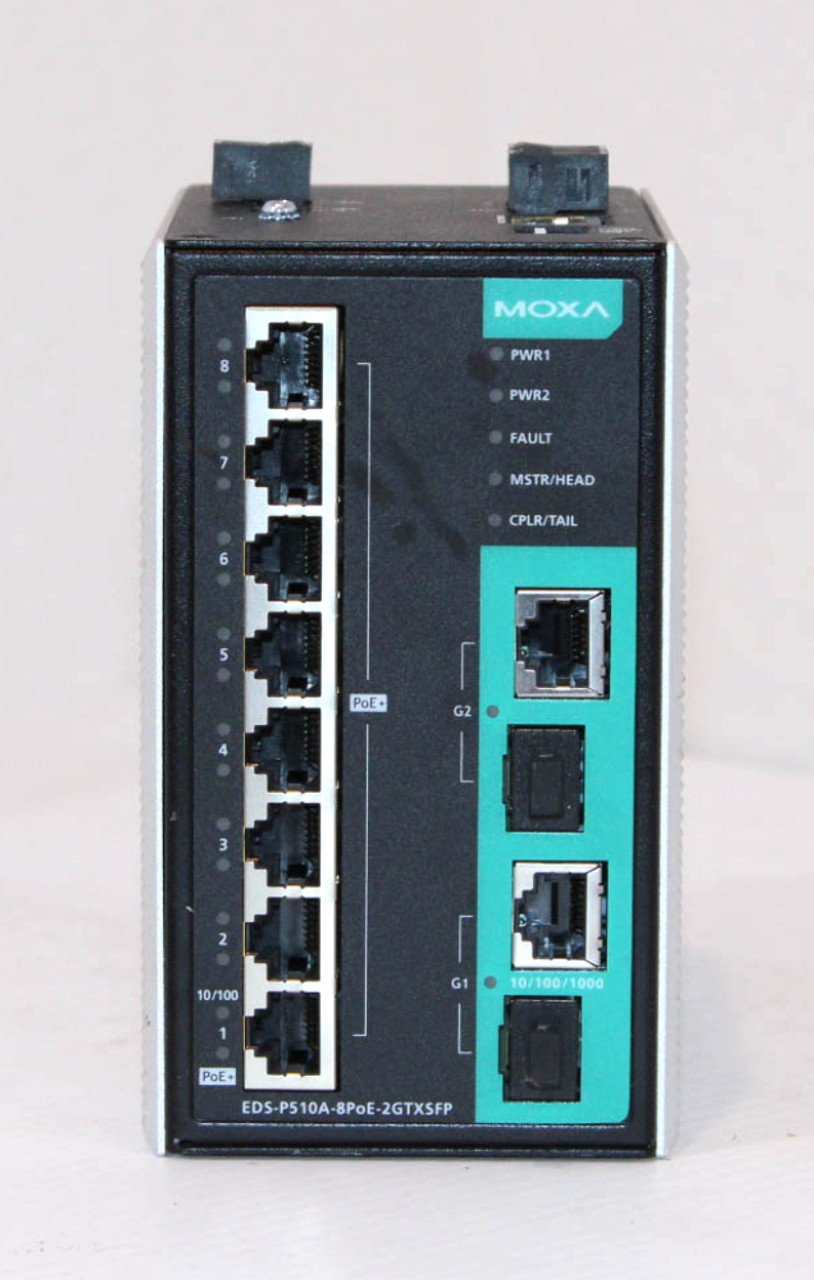 Moxa EDSP510A8PoE2GTXSFP Industrial Network Switch 8 Port