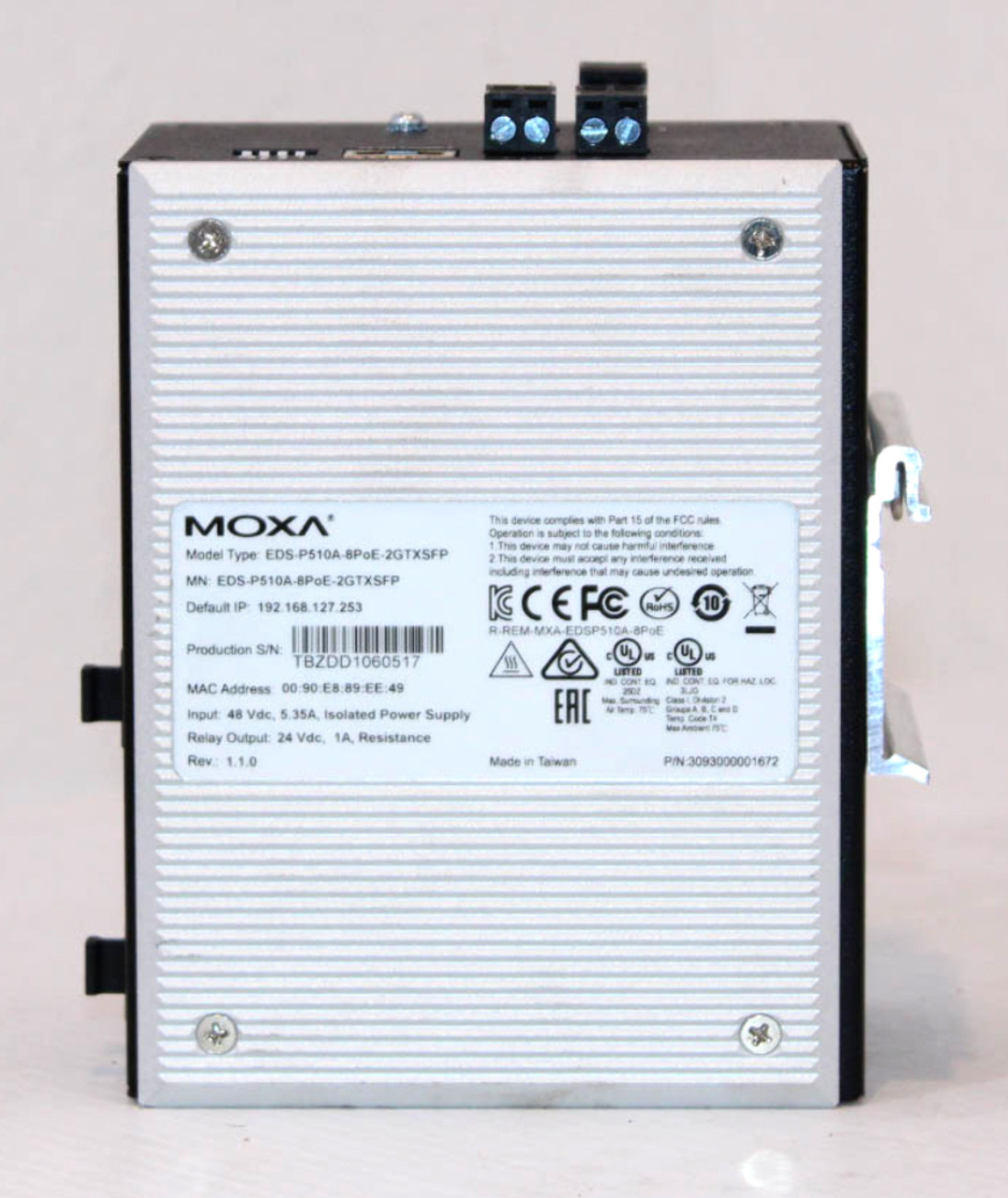 Moxa EDSP510A8PoE2GTXSFP Industrial Network Switch 8 Port