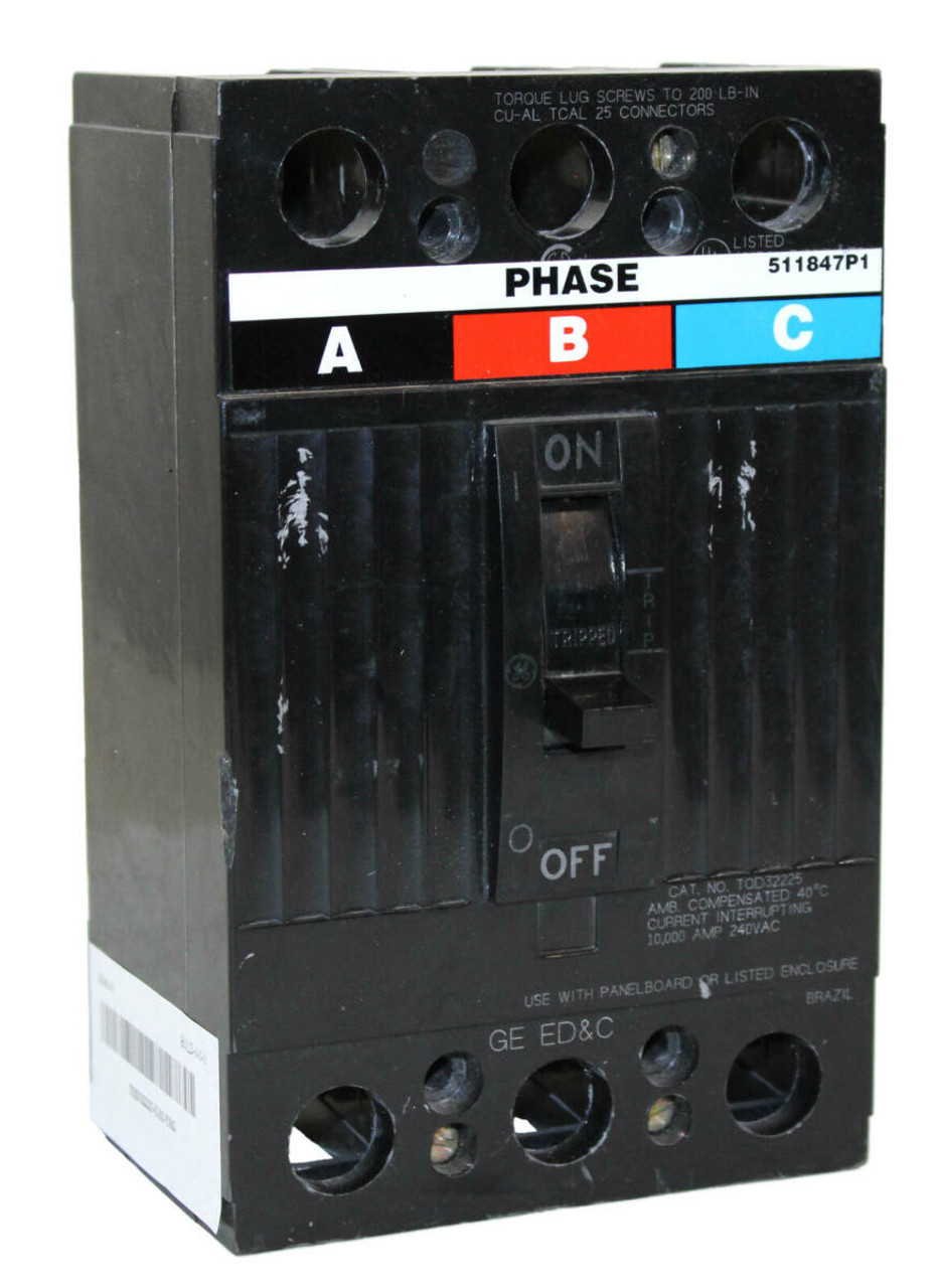 General Electric TQD32225 Breaker 225A 240V 3P 10kA