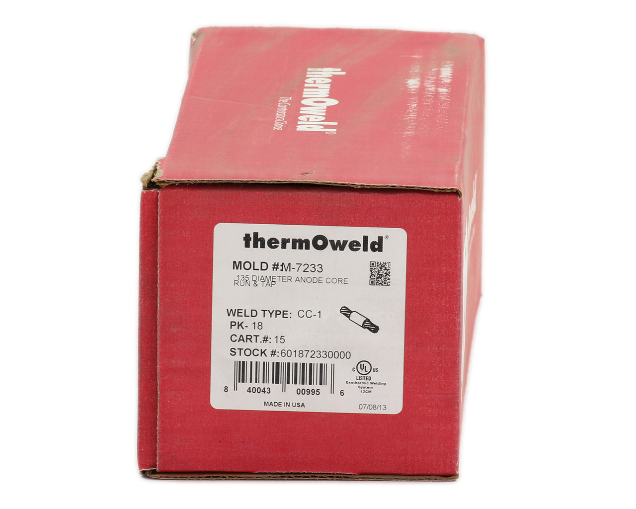 thermOweld M-7233 Exothermic Mold Weld Type CC-1 135 Diameter Anode Core Run and Tap