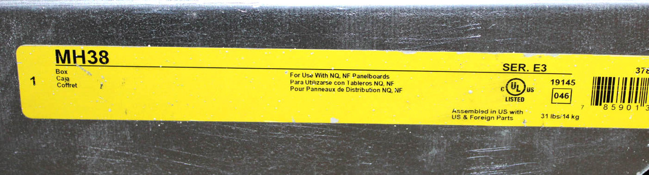 Square D NQ Main Lug Panelboard | 225A | 208Y/120V | 3PH 4W | 54 Spaces | NEMA 1 | NQ29419520364940001