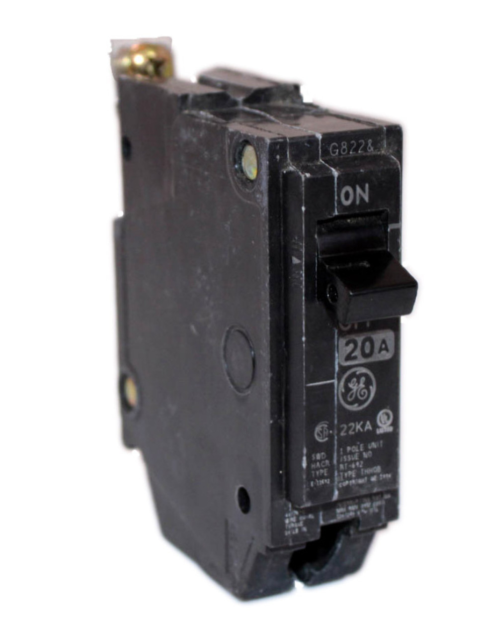 General Electric THHQB1120 Breaker 20A 120/240V 1P 22kA Bolt-On Type THHQB