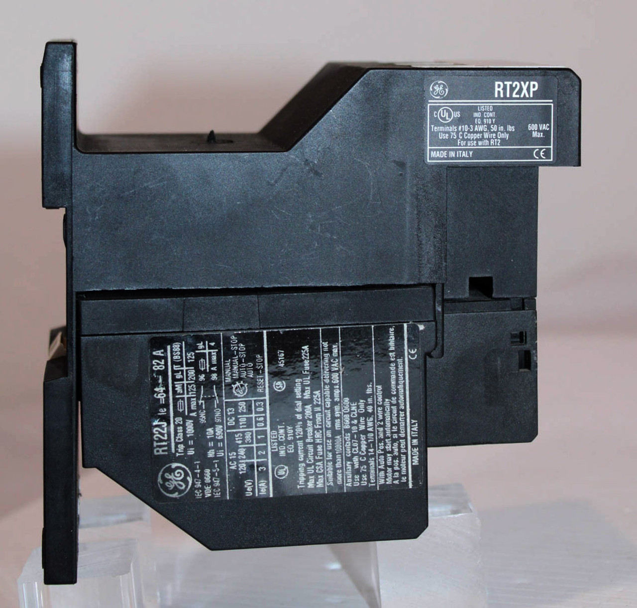 General Electric RT22J Overload Relay 64-82A 3P Trip Class 20