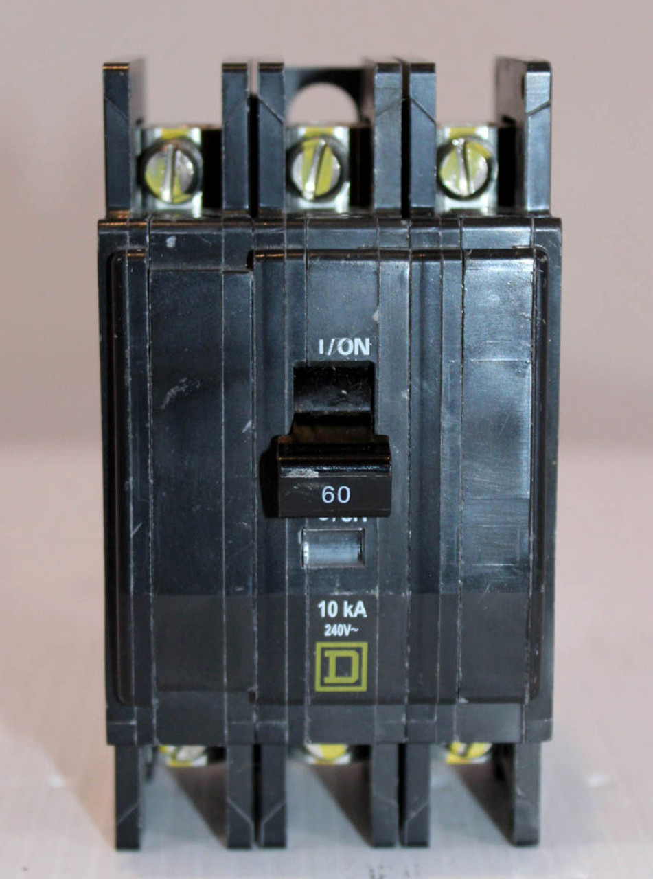 Square D QOU360 Breaker 60A 240V 3P 10kA Type QOU