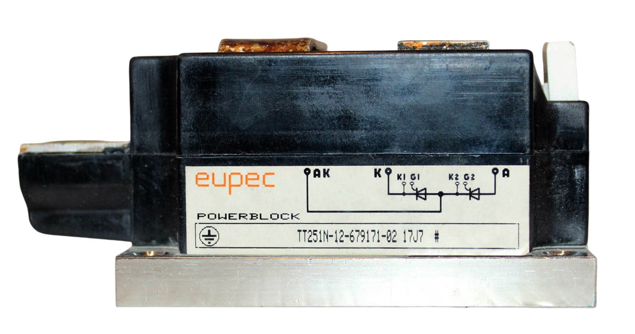 Eupec TT251N-12-679171-02 17J7 Powerblock Thyristor/Diode Module 1200V 250A