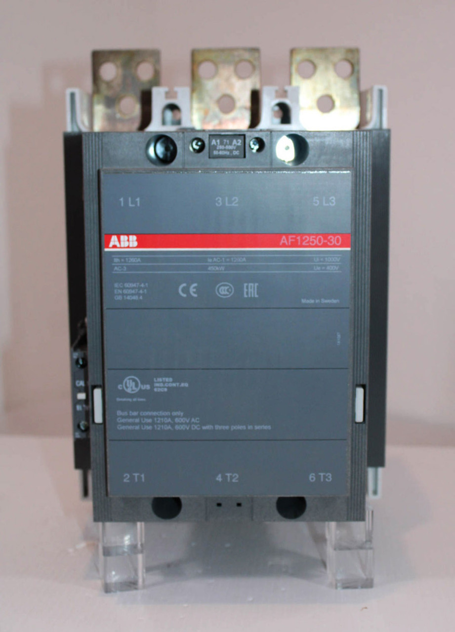 ABB AF1250-30-11-71 Contactor 250-500Vdc 50/60Hz 1SFL647001R7111