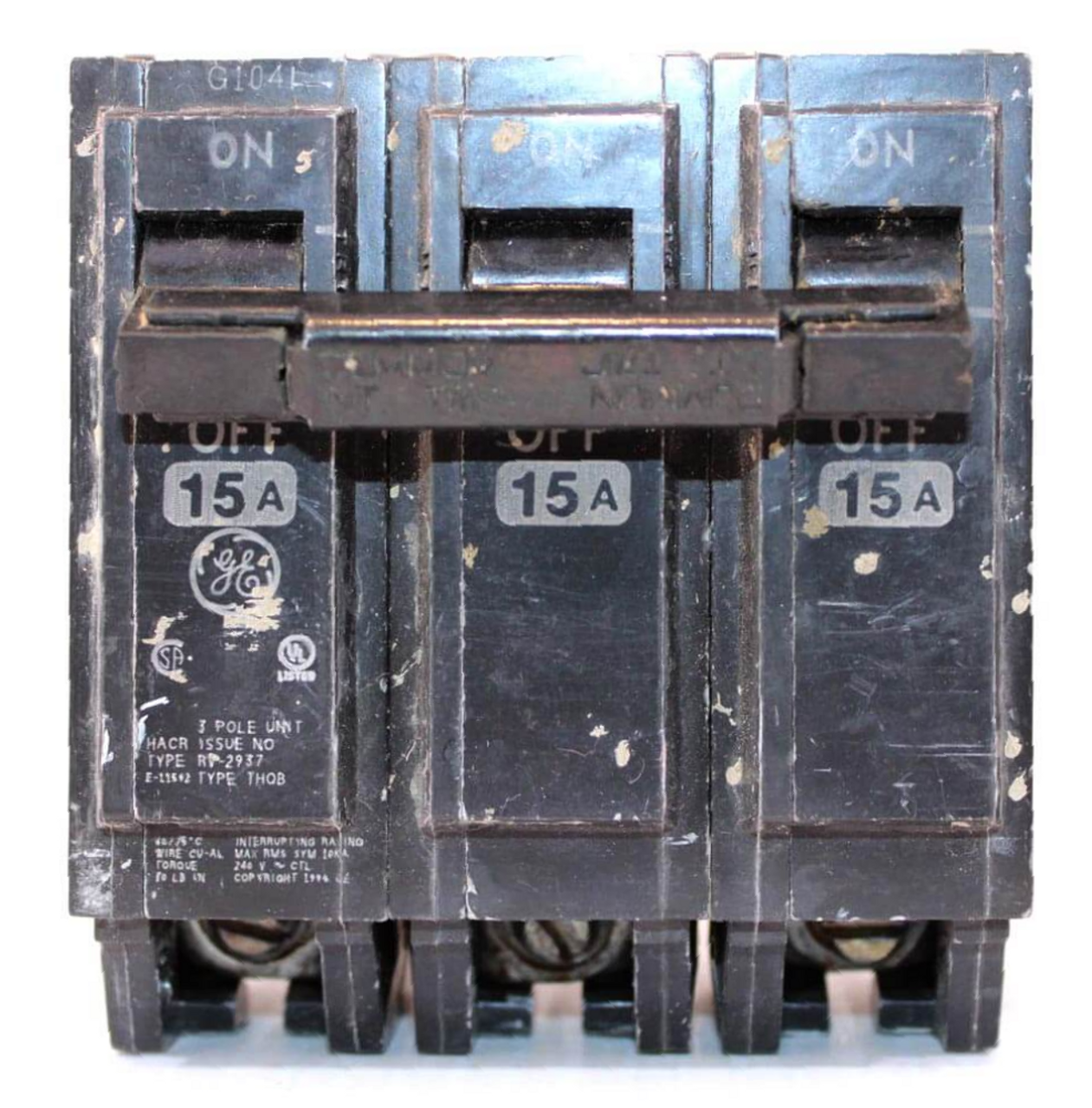 General Electric THQB32015 Circuit Breaker 15A 240V 10kA 3P