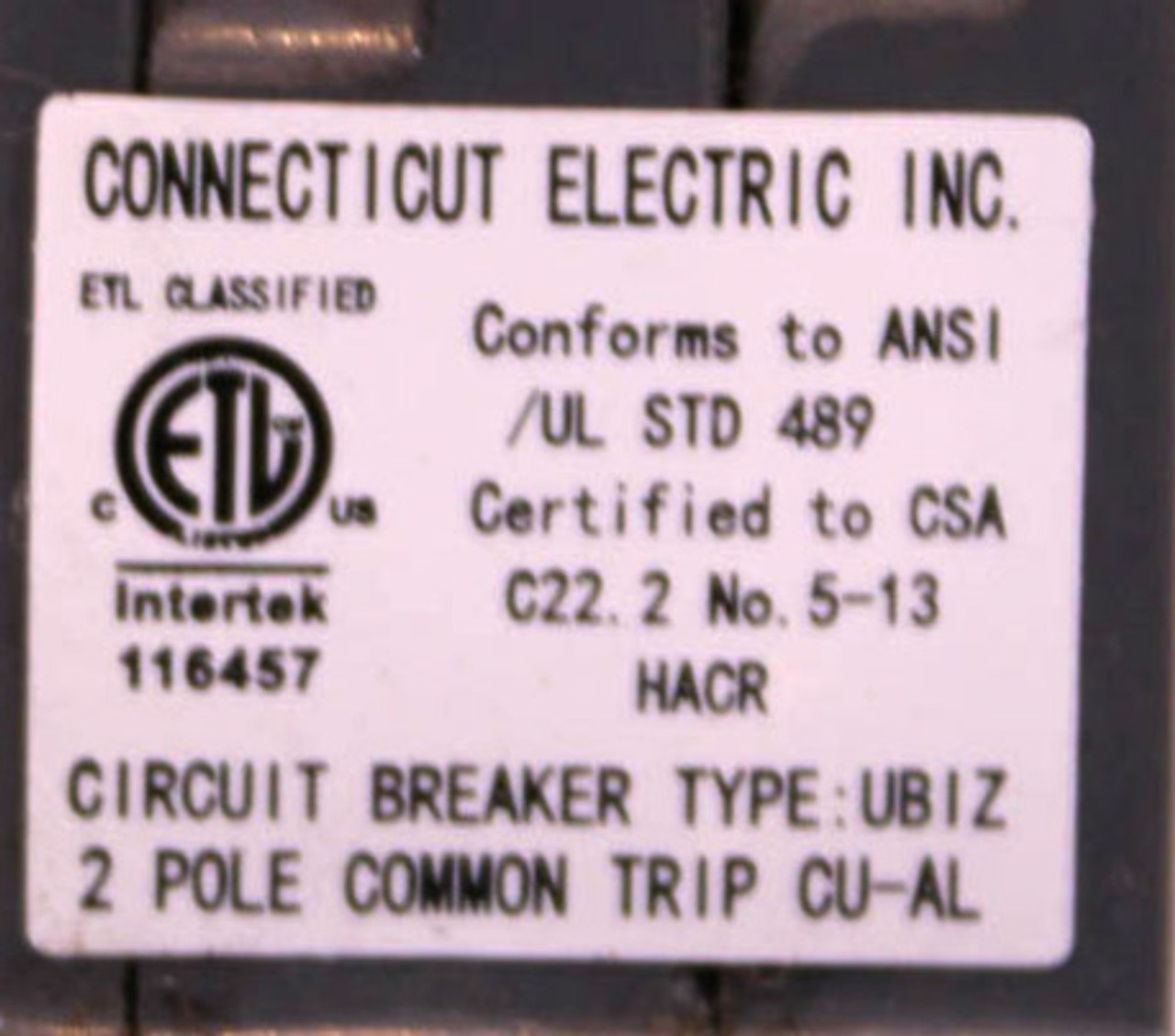 Connecticut Electric UBIZ0230 Breaker 30A 240V 2P