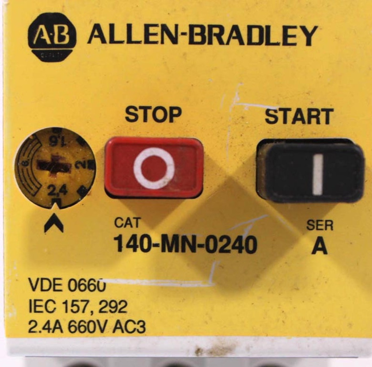 Allen-Bradley 140-MN-0240 Motor Starter 2.4A 660V AC3 10kA Ser A