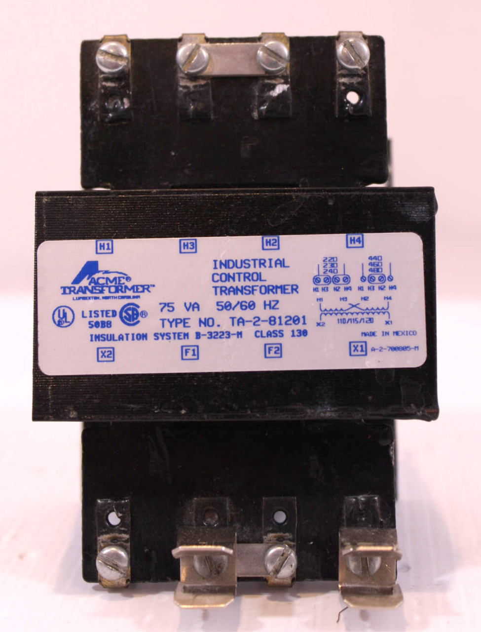 ACME TA-2-81201 Industrial Control Transformer 75V 50/60 Hz