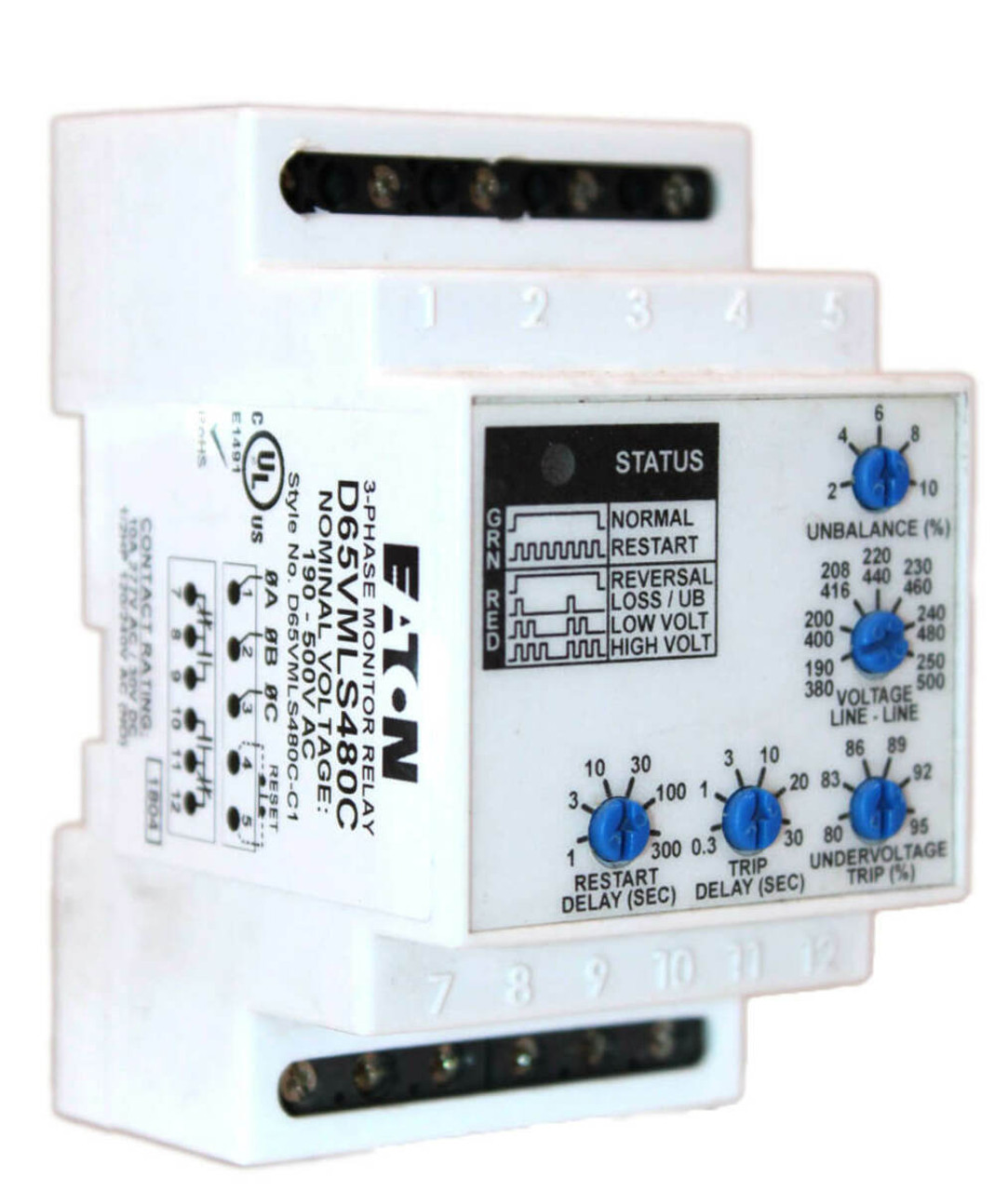 Eaton D65VMLS480C Monitoring Relay 3 Phase  190-500V Surface mount