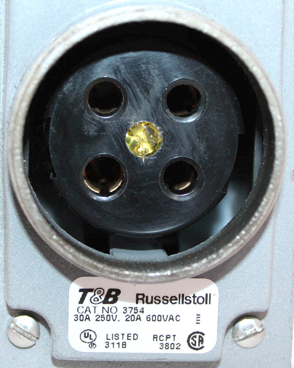 TB Russellstoll 3754 Receptacle Box 30A 250V 20A 600V