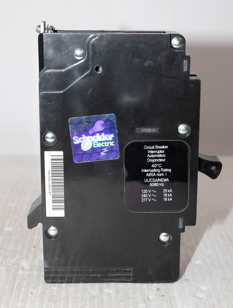 Square D EDB14020 Breaker 20A 277V 1P 18kA Bolt-On Molded Case Type EDB Thermal Magnetic