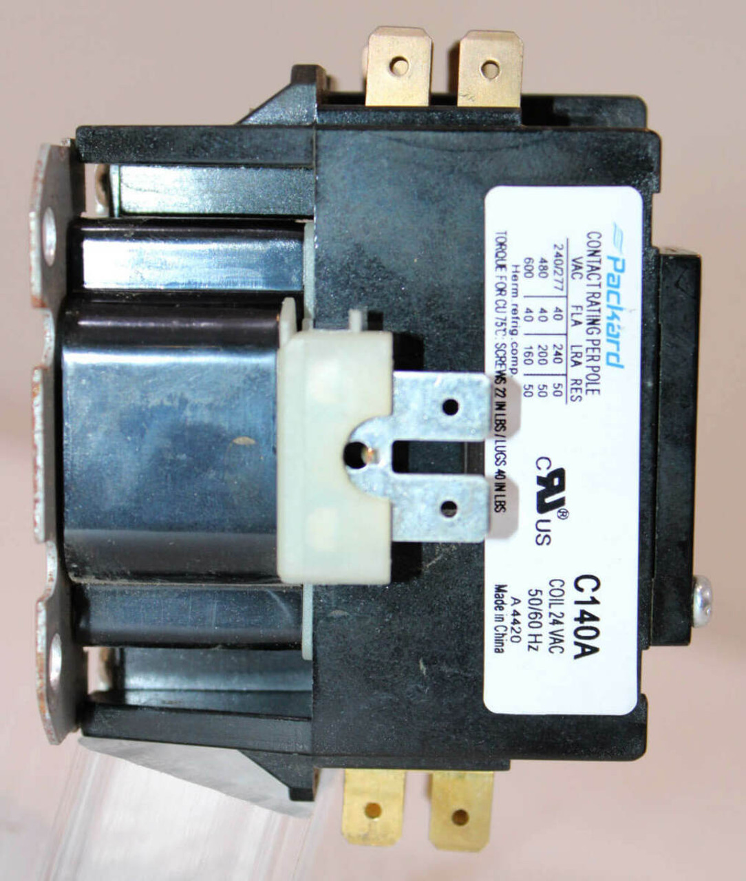 Packard C140A Contactor 1P 40A, 240/277VAC Coil 24VAC 50/60Hz