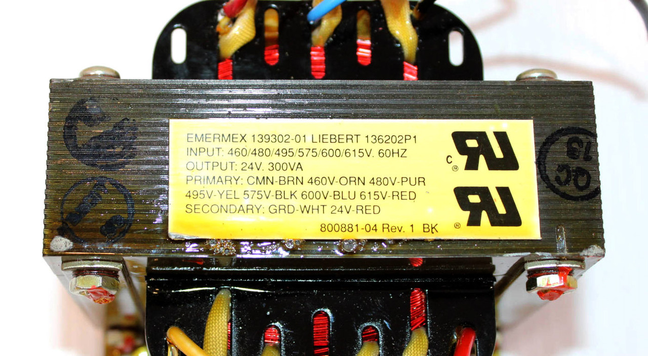 Emermex 139302-01 Transformer IN 460/480/495/575/600/615V 60Hz OUT 24V 300VA