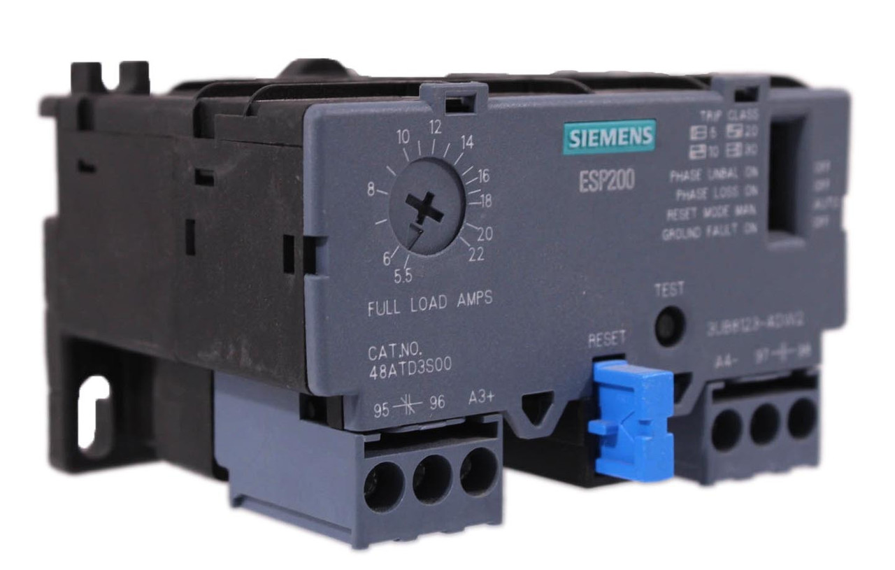 Siemens 48ATD3S00 Solid State Overload Relay 5.5-22A 690V 3P 3PH A1 Frame