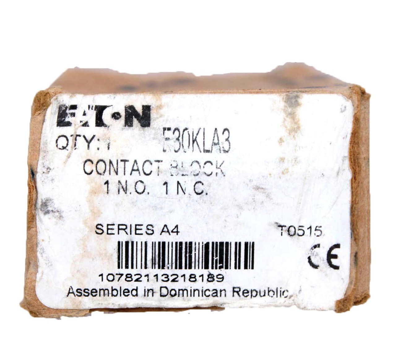 Eaton E30KLA3 Standard Contact Block Multifunction Operator 10A 600V 2P 1NO/1NC