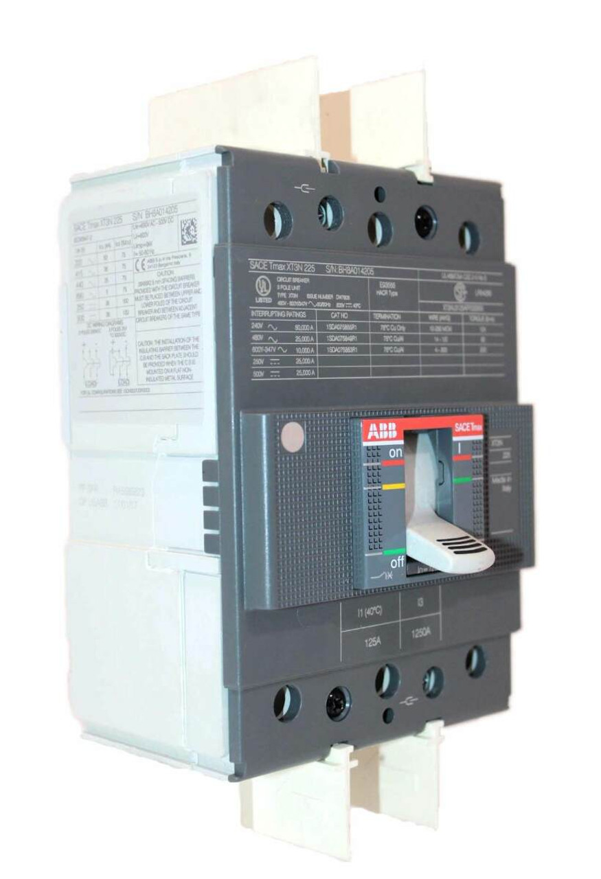 ABB SACE Tmax XT3N 225 Breaker 3P 125A 480V