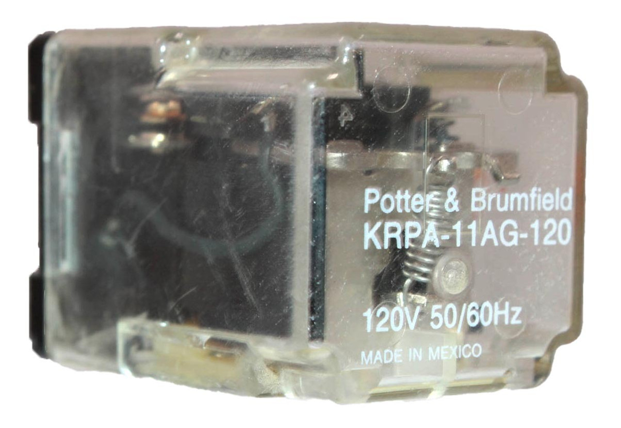 Potter & Brumfield KRPA-11AG-120 Power Relay 10A Coil 120V 50/60Hz 8 Pin